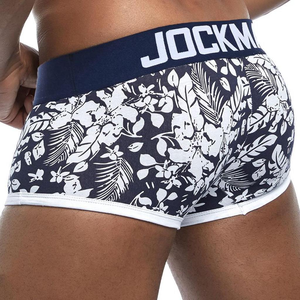 Boxer Jockmail Star Print Low-Rise Baumwolle atmungsaktive Sport-Herrenunterwäsche
