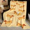 Tier s-Wurst d-Hunde Werfen Flanelldecke, Weich Warm, Langlebig & Waschbar niedlich Cool