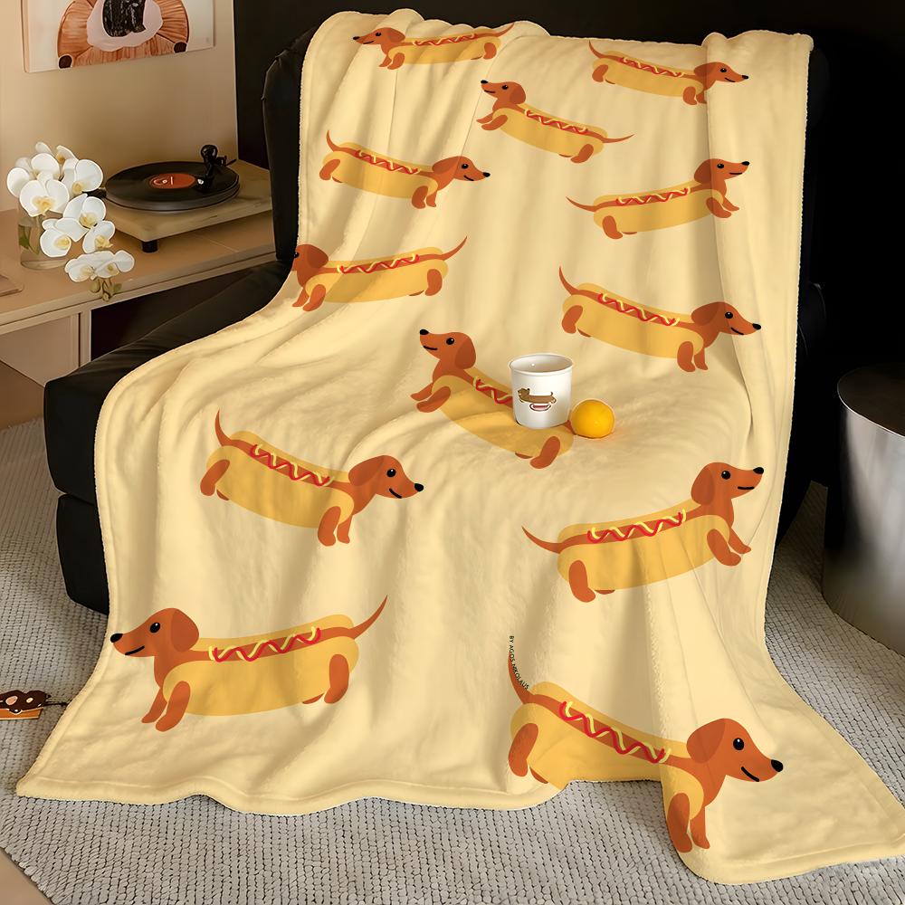 Tier s-Wurst d-Hunde Werfen Flanelldecke, Weich Warm, Langlebig & Waschbar niedlich Cool