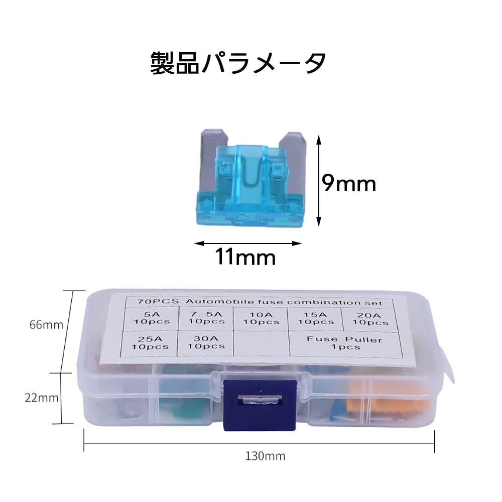 ZJYCLY Fuse Set, Low Profile Fuse, Car Fuse, Flat Type,