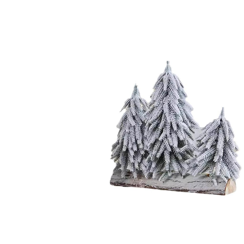 Mini Potted Christmas Tree with Snow - Perfect for Desktops, Hotels, Malls, and Window Displays