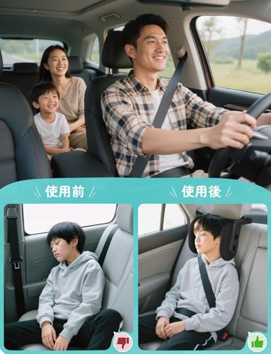 Oasser Headrest Car Neck Pillow, 3D Mesh Neck Pad, Neck Pillow for Driving, Business Trips, Travel, Car Camping, Car Napping, Cervical Spine Support,