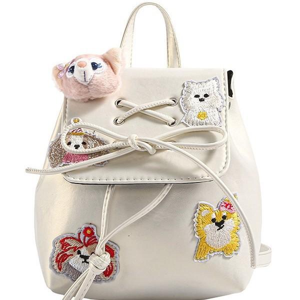 New Mini Schoolbag Niche Design Sweet Cool Babes Cute Cartoon Dog Kulomie Shopping Versatile Backpack