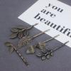 2PCS Metal Vintage Hair Pin Clip for Women/Girl Headwear Gold Color Leave Hairpins Barrettes Styling Hair Accessories Gifts