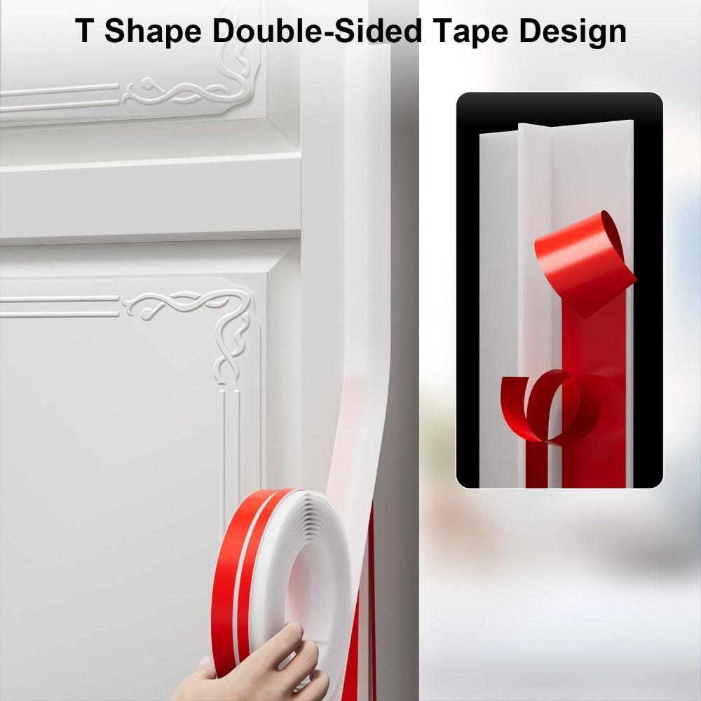 3/6M Self-adhesive Seal Strip for Windows Gaps Silicone Weather Stripping  Side of Door Frame