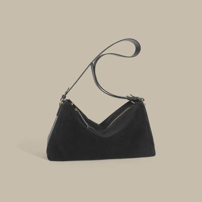 Women's High-Grade Versatile Cowhide Suede Bag: Large-Capacity, Portable Shoulder & Messenger Style