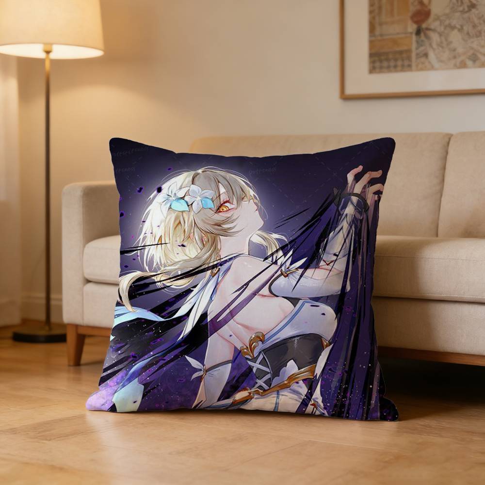 GGenshin Lumine Impact Pillow Case Cushion Cover Throw Pillow Case For Car Sofa