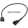 2 szt. Kabel przedłużający RGB SM3/4Pin na 3PIN Żeński/SM3/4Pin Męski Przewód Adapterowy dla Obudowy PC DEEPCOOL/Lian Li Przewód ARGB