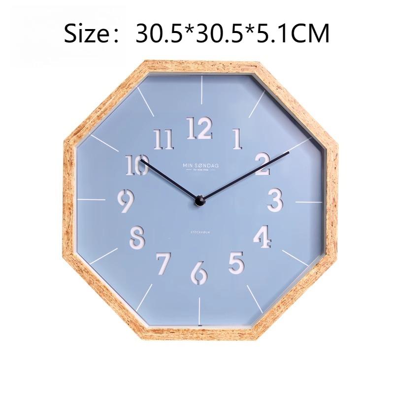 Octagonal Wall Clocks Modern Minimalist Watch Elegant Art Stylish Wall Clocks Ornaments Interior Home Living Room Decoration