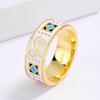 Anillo Clásico para Hombre Moda Patrón Irregular Anillo Esmaltado