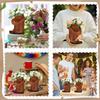 10 set Western Cowboy Boots Flower Boxes Centerpiece Boot Shape Box Decorations Western Theme Party Boot Gift for Wedding Supplies(Brown, Classic)