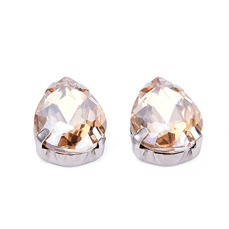 50X Drops Of Water Glass Rhinestone Diy Clothing Accessories Applique Sewing On