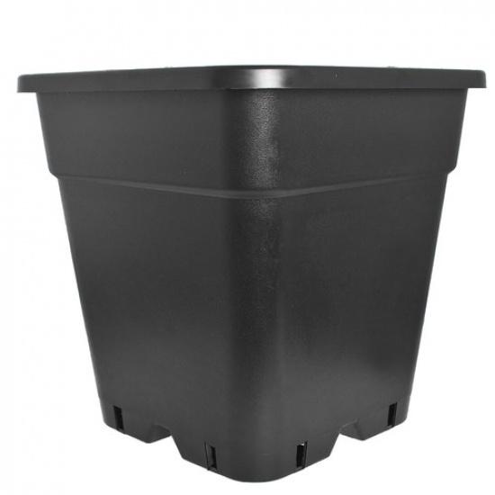 10 × 1 Gallon Square Black Nursery Pot Plastic Plant Flower Pots Re-ble