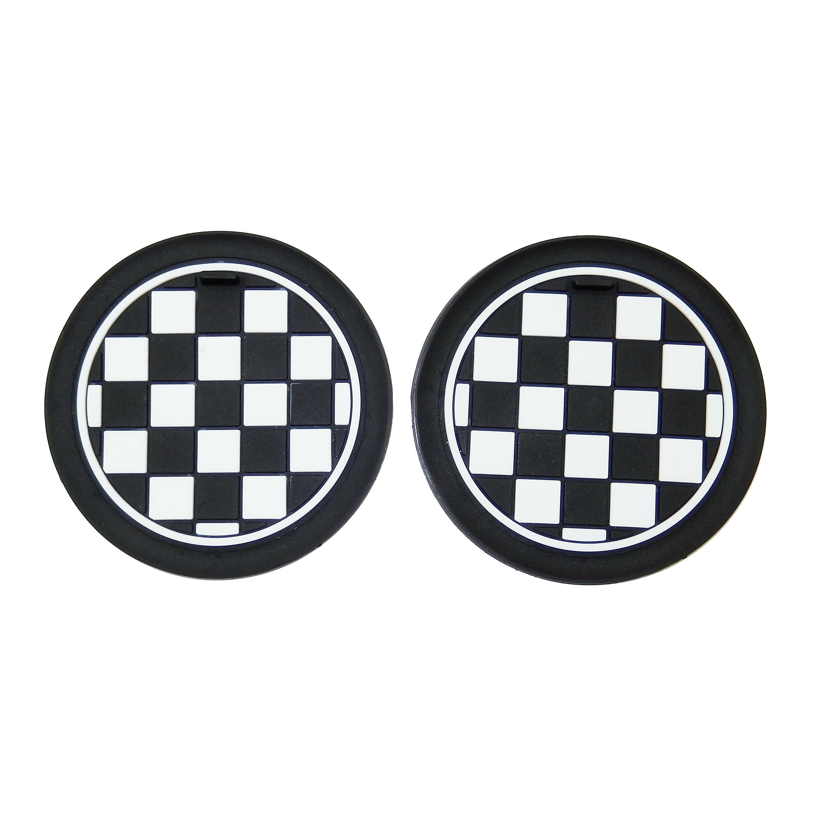 

For BMW Mini Countryman R60 WRC John Cooper Works LCI Anti-Slip Mat Cup Holder Mat Shockproof Silica Gel Style C 2PCS