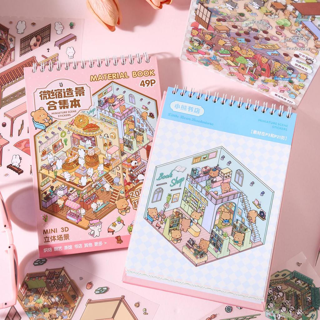 29pcs Stickers+20pcs Scene Creativity Decorative Hand Account Diary Album Planner Diy Scrapbooking Junk Journal Supplies