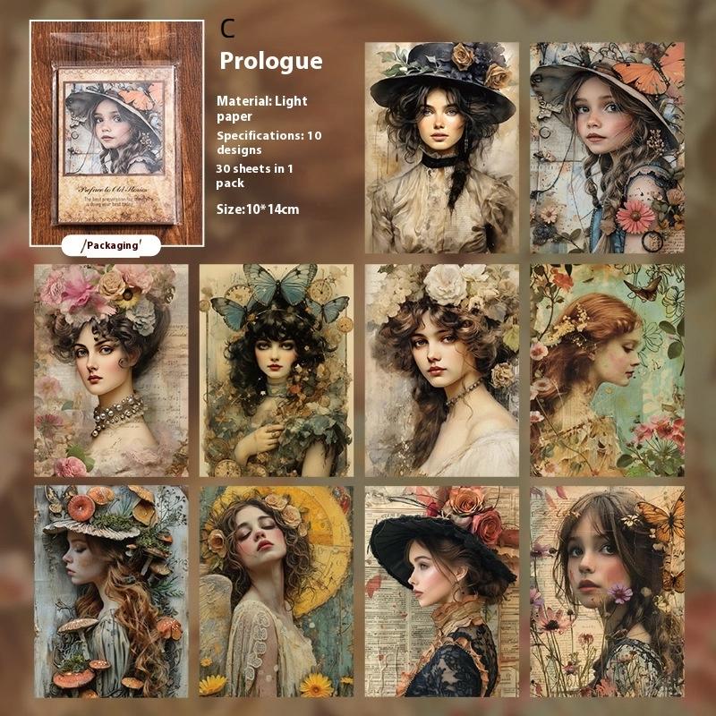 30 Buc/Set Cărți Poștale Vintage cu Flori și Păsări Hârtie de Fundal Cărți Poștale DIY Cărți Poștale Suvenir