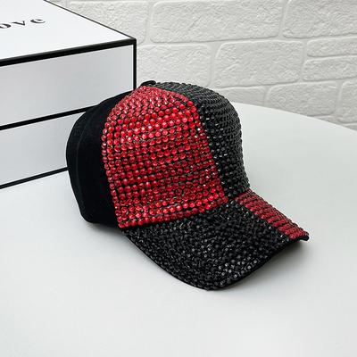 Colorful Diamond-studded Summer Baseball Cap Travel Sun Hat Peaked Cap Hip Hop Hat Mesh Sun Hat