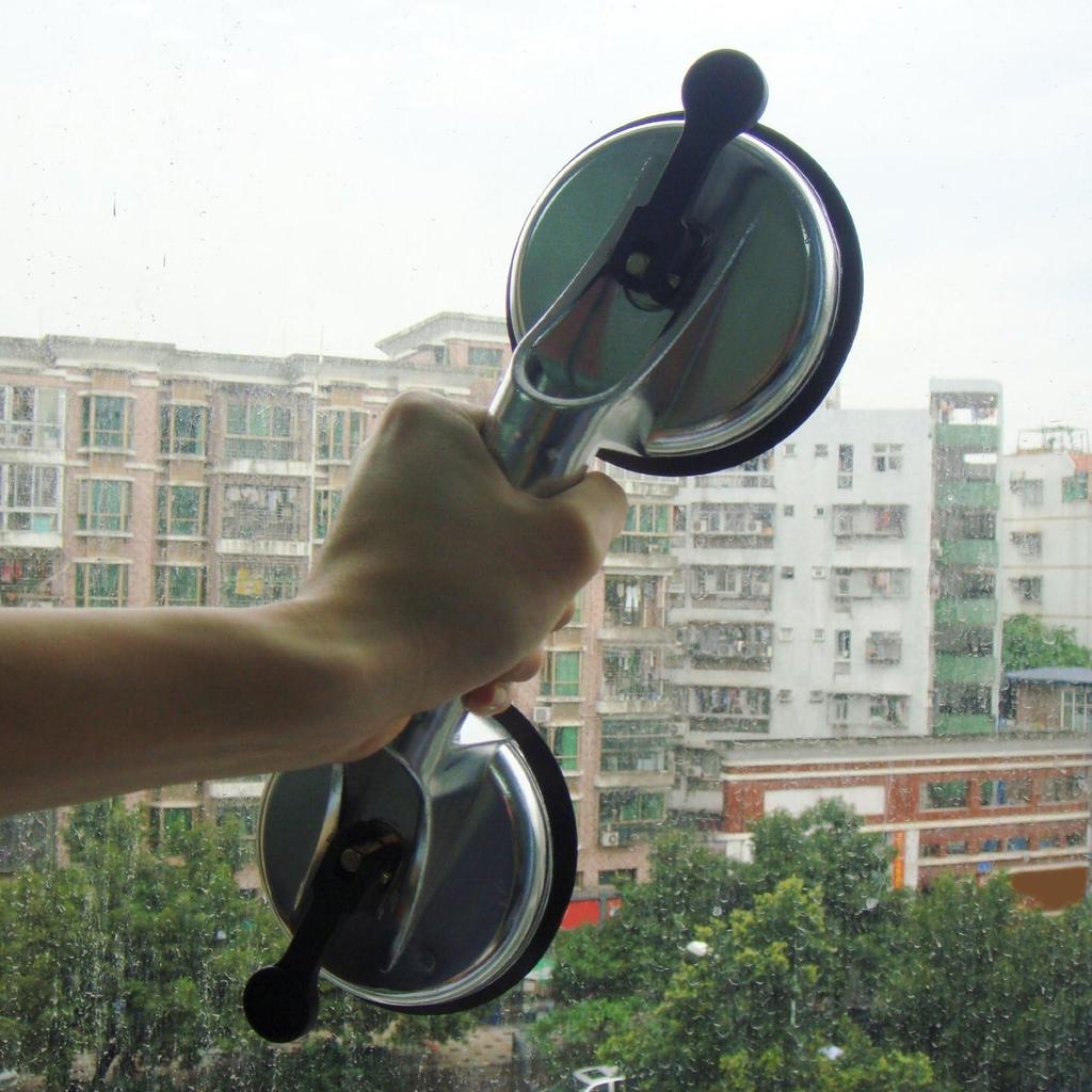 2Pcs Double Handle Suction Cups Plate 100KG Load Capacity Heavy Duty Aluminum Alloy Suction Cups for