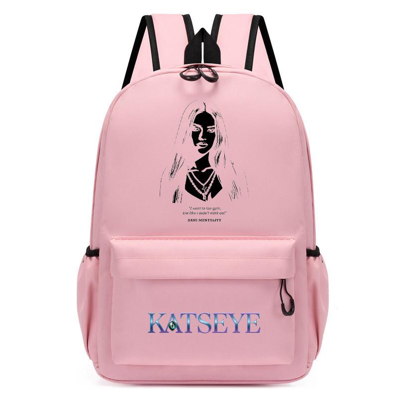 60123-13 Mochila Infantil KATSEYE Estampada Estudiante Escolar Impermeable