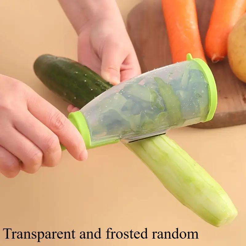 

1 шт. Многофункциональная овощечистка из нержавеющей стали с контейнером для хранения - Идеально подходит для использования на открытой кухне и как предмет первой необходимости в кемпинге