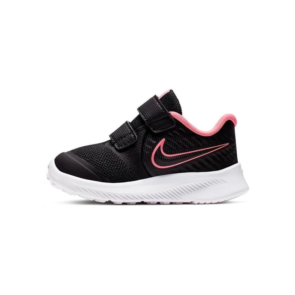 Nike Star Runner 2 Comfortable Versatile Lightweight Low-Top Walking Shoes Baby Shoes Black Pink AT1803-002