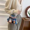 New Woven Fringed Mobile Phone Bag Fashionable Versatile Drawstring Women's Portable Bag Design Messenger Bag
