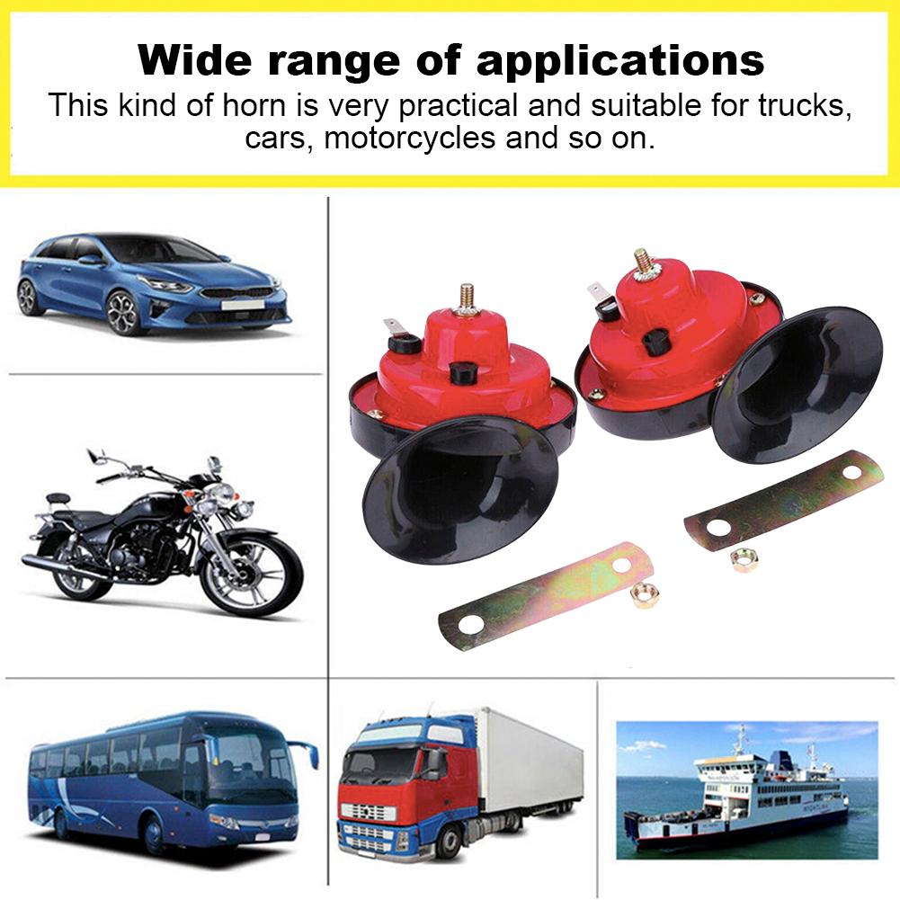 2Pcs 300 DB Electric Snail Horn Waterproof Loud Horn Raging Sound Car Speaker Car Warning Loudspeaker for Motorcycle Car Truck