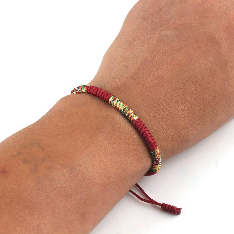 Tibetan Buddhism Lucky Bracelet Unisex Braided Adjustable King Kong Knot Red String Bracelets for Men Women Couple Pulsera