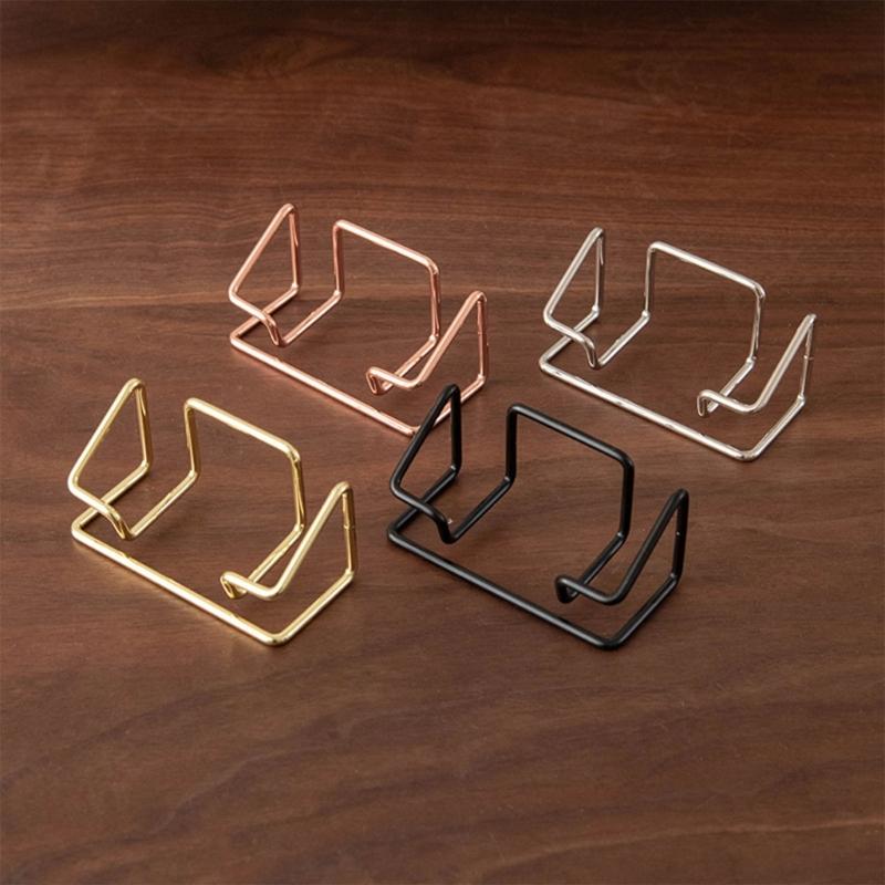 Professional Metal Card Organiser For Business Meeting And Conference Desktop Business Card Display Stand Hold 70 Sheets