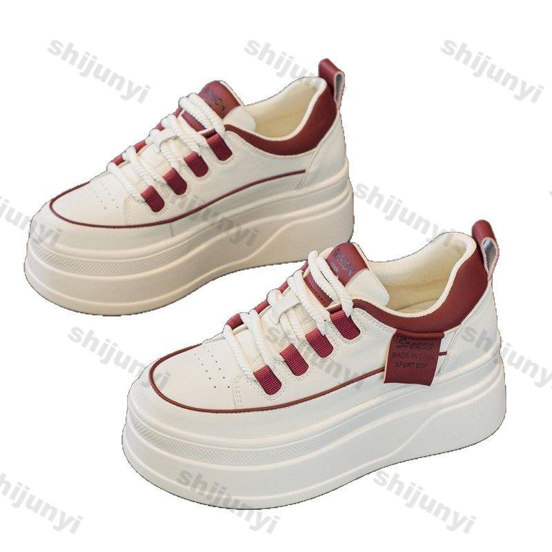 Fashion Women Shoes 2025 New Summer Mesh Breathable Height Increase Lace-up Casual Shoes Comfortable Non Slip Women Platform Sneakers