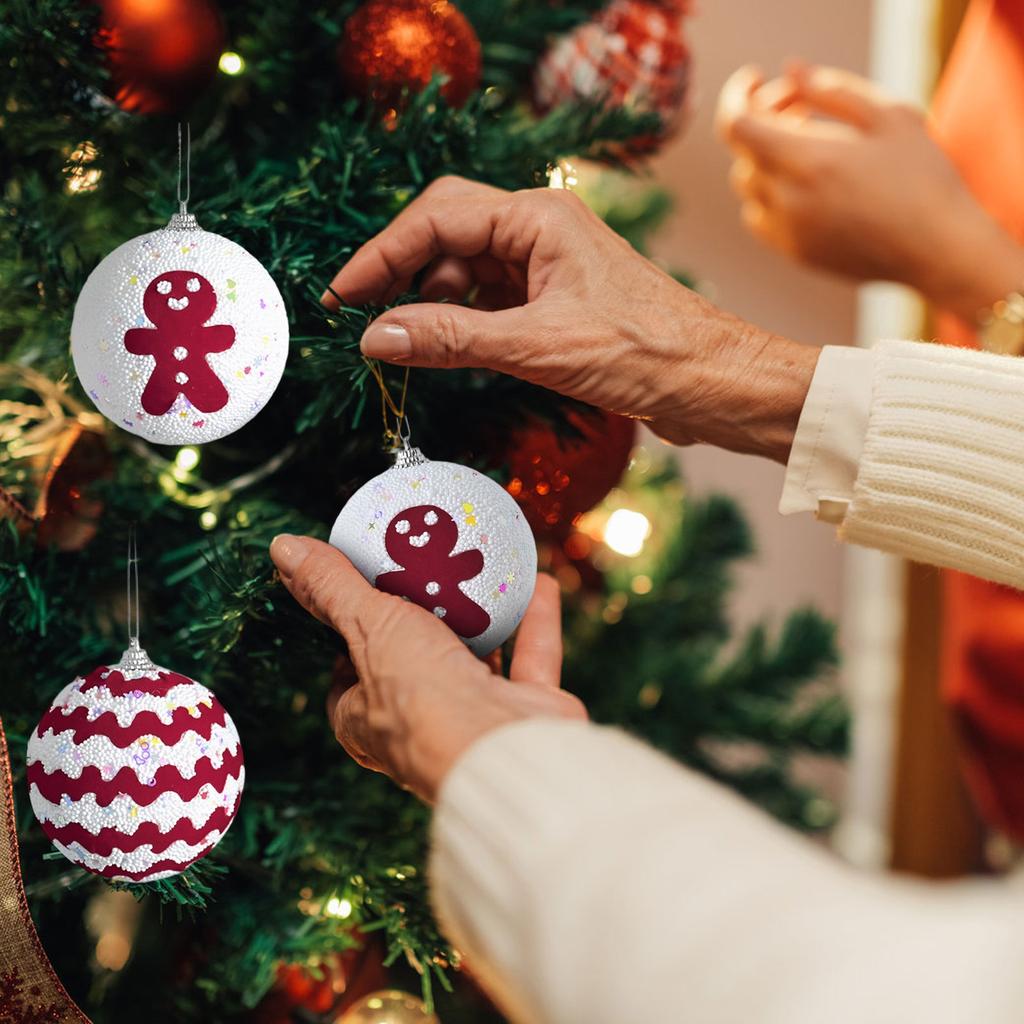 Christmas Cartoon Foam Candy Decoration Christmas Ball Pendant Macaron Colorful Sequins Christmas Tree Decoration Ball