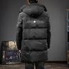 Men's 2025 Winter Hooded Down Jacket, 90% Duck Down, Mid-length, Warm H-Shaped Trendy Coat