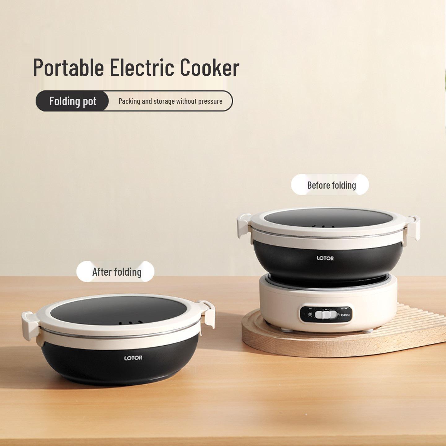 Lotor Portable Folding Electric Cooker: Multifunctional