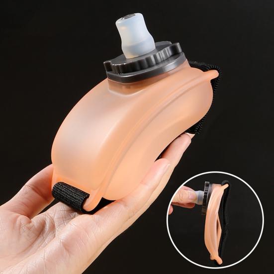 200ML Sports Wrist Water Bottle with Straw Leakproof Portable Lightweight Outdoor Cycling Fitness Travel Adjustable Wristband Squeeze Drinking Cup