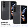 For Samsung Galaxy Z Fold5 5G Vintage PU Leather+PC Phone Case Anti-Scratch Protective Cover