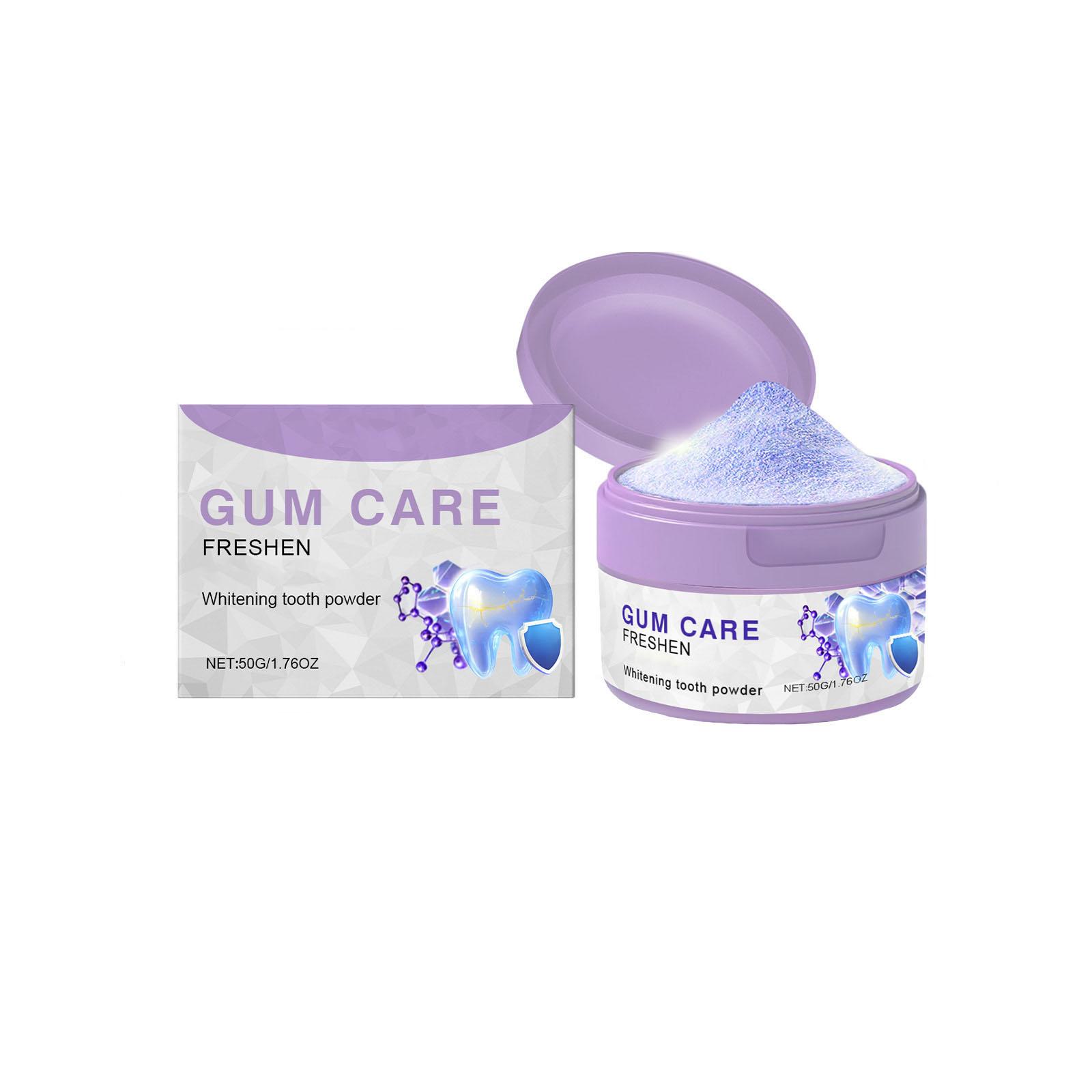 

Фиолетовый зубной порошок с мелкой пеной для очистки зубного налета и запаха, оставляющий зубы свежими и блестящими50г One Size