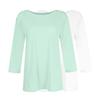 Women's Fashion Daily Versatile Casual O-Neck Three Quarter Sleeve  Top