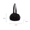 Yogodlns Women's Vintage Floral Denim Bucket Shoulder Bag Casual Embroidered Large Capacity Handbag with Polyester Lining