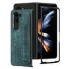 For Samsung Z Fold 6 5 4 3 Folding Screen Elastic Telescopic Leather Bag Wrist Strap with Pen Insertion Phone Case
