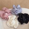 Soft Pleated Chiffon Flower Banana Hair Clips Anti Slip Holder Elegant Hair Clamp Women Daily Wedding Party Hair Accessories
