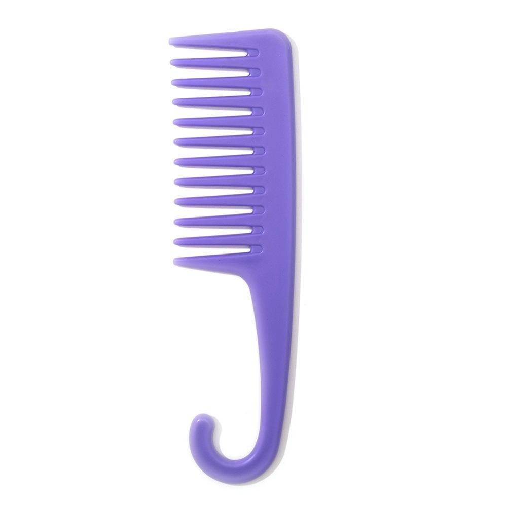 Durable Wide-Tooth Massage Comb with Hook for Long Straight Hair - Easy Detangling for Men & Women