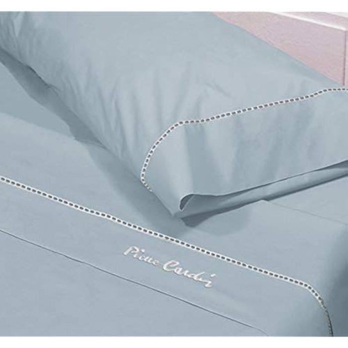 Parure De Lit 100% Coton Pierre Cardin Arcadia Pour Lit De 135 Cm - Bleu