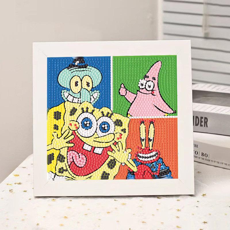 High-End Diamond Painting Diy Van Gogh Starry Sky Cat Creative Handmade Toy Table Decoration Diamond Painting With Frame