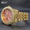 MISSFOX Luxury Water Resistant Watch Hip Hop Bling Calendar Quartz Women Men