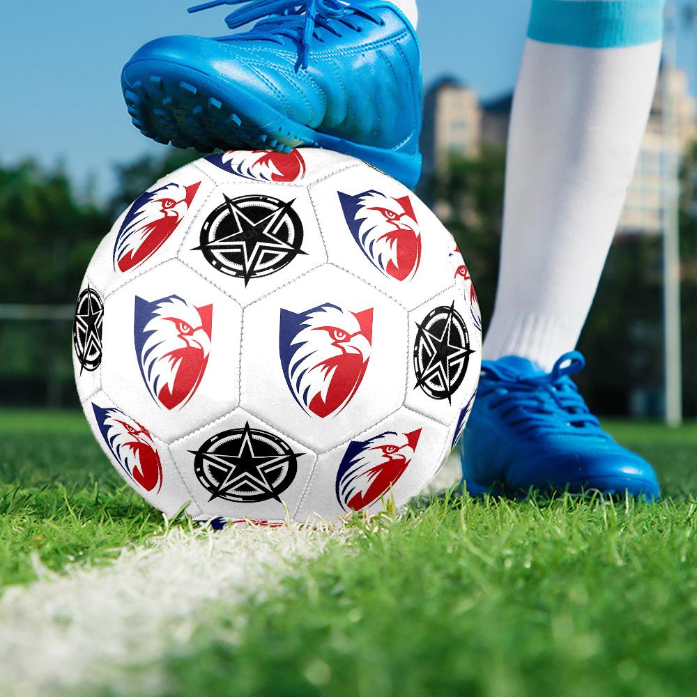1PC Eagle Shield Emblem Star Compass Soccer Ball Size 5 Football Machine Sewn Indoor/Outdoor Universal Football S20