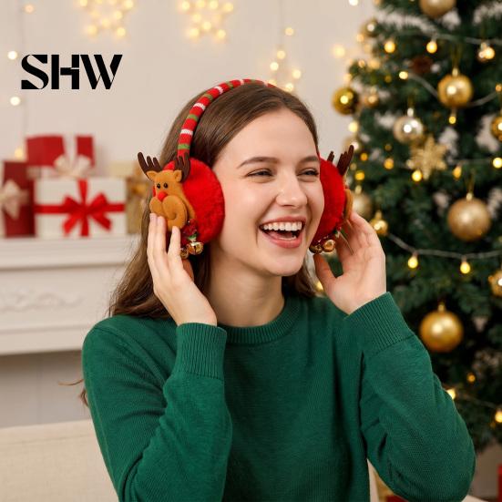 Cold Weather Accessories for Outdoor Activities Christmas Earmuffs, Winter Warm Ear Warmers, Seasonal Festive Pattern Muffs Eve Prints And Parties