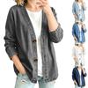 Giacca di Jeans Casual da Donna - Giacca di Jeans Leggera a Manica Lunga per Primavera, Estate, Autunno