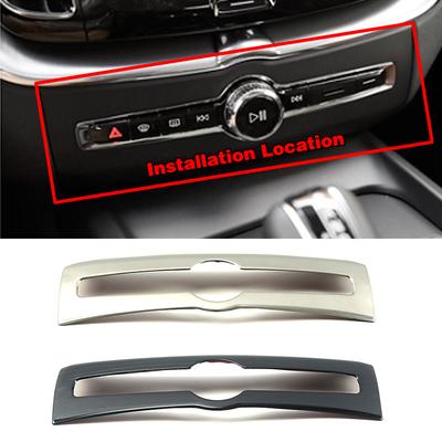 For Volvo XC60 2018 2019 2024 Central Console AC Air Condition Switch Button Cover Trim Interior Stainless Steel Sticker