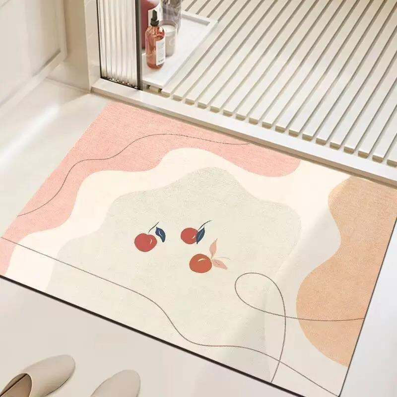 Simple Line Pattern Door Front Mat Decoration Home Bathroom Floor Mat