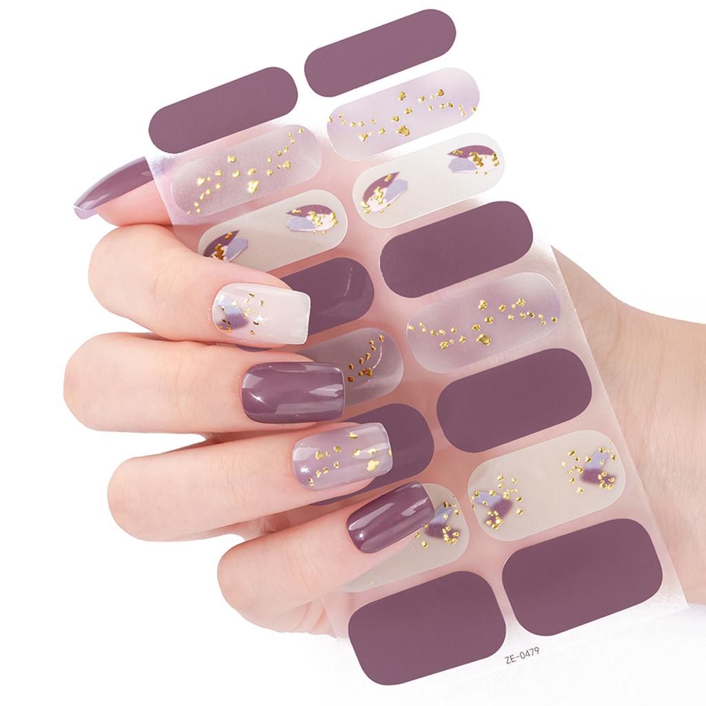 16Tips Full Cover Nail Stickers Valentine's Day Love Nail Polish Sticker Self Adhesive Manicure Decoration Nail Art Decal